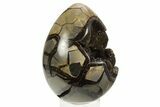 Septarian Dragon Egg Geode - Black Crystals #304619-1